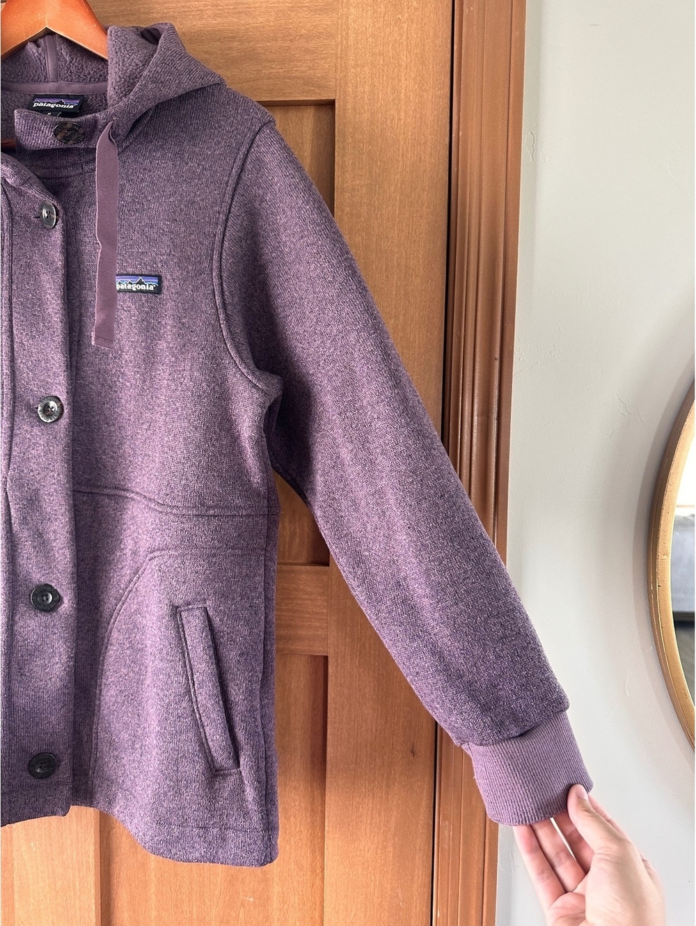 Patagonia Better Sweater Coat Hooded in Light Balsamic Purple Women’s Medium - Picture 3 of 14